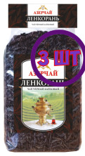 Чай листовой черный Азерчай Ленкорань, м/у, 1 кг (комплект 3 шт.) 6828894