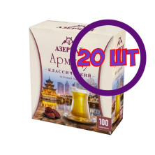 Чай Азерчай Армуду Классический зеленый 100 пак.*1,6 гр (комплект 20 шт.) 2761992