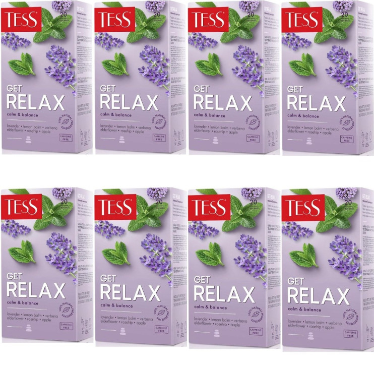 Tess Relax Чайный напиток в пакетиках 20 шт (комплект 8 шт.) 6016721