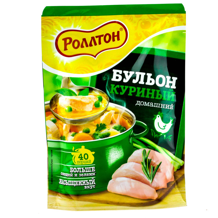 Роллтон Бульон куриный 100 г, дойпак (24) (в пал.150)