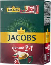 Напиток кофейный растворимый JACOBS 3 в 1 “Крепкий”, 13,5г х 24 шт 1770763
