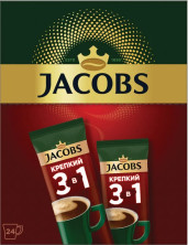 Напиток кофейный растворимый JACOBS 3 в 1 “Крепкий”, 13,5г х 24 шт 1770763