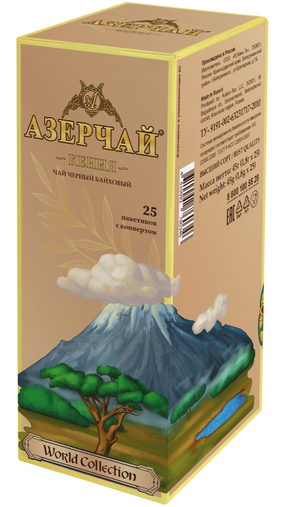 Azercay tea World collection "КЕНИЯ" 1,8 гх25 пак.,черный (24)
