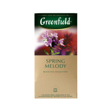 Чай черный в пакетиках для чашки Greenfield Spring Melody (Гринфилд Спринг Мелоди), 25*1,5 г