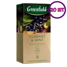 Чай черный в пакетиках для чашки Greenfield Currant & Mint, 25*1,8 г (комплект 20 шт.) 6012495