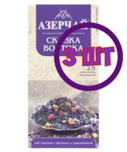 Чай листовой черный Азерчай Сказка востока, с яблоком и шиповником, 90 г (комплект 3 шт.) 2760391