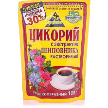 Цикорий Здоровье с экстрактом шиповника растворимый, м/у zip-пакет 100 г 1833116