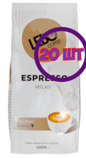 Кофе в зернах LEBO ESPRESSO MILKY темной обжарки, м/у, 1 кг (комплект 20 шт.) 6002337