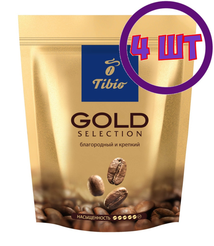 Кофе растворимый Tibio Gold Selection, м/у, 75 г (комплект 4 шт.) 6405129