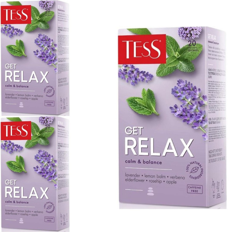 Tess Relax Чайный напиток в пакетиках 20 шт (комплект 3 шт.) 6016721