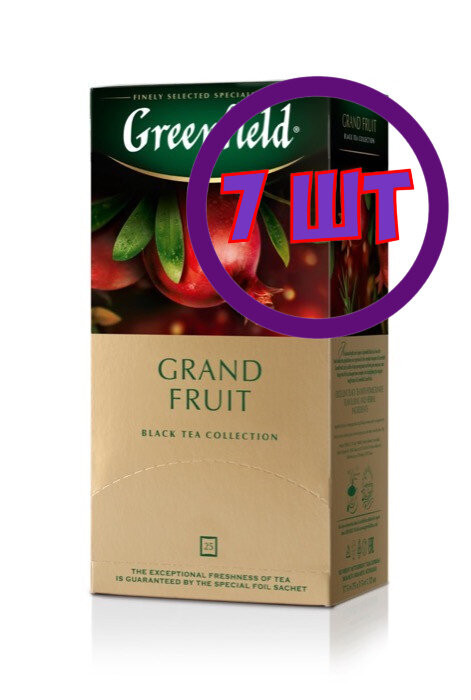 Чай черный в пакетиках для чашки Greenfield Grand Fruit, 25*1,5 г (комплект 7 шт.) 6013874