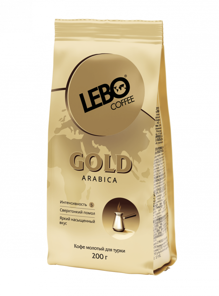 Кофе молотый LEBO GOLD для турки, м/у, 200 г 6001620