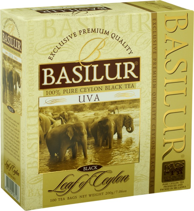 Basilur Лист Цейлона "Ува" 100 пак.*2 г, черн., картон (12) (70172)