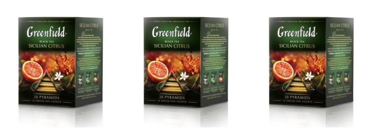 Чай черный в пирамидках Greenfield Sicilian Citrus , 20*1,8 г (комплект 3 шт.) 6011580
