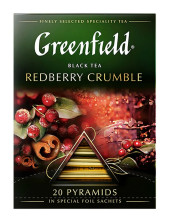 Чай черный в пирамидках Greenfield Redberry Crumble (Гринфилд Рэдберри Крамбл), 20*1,8 г