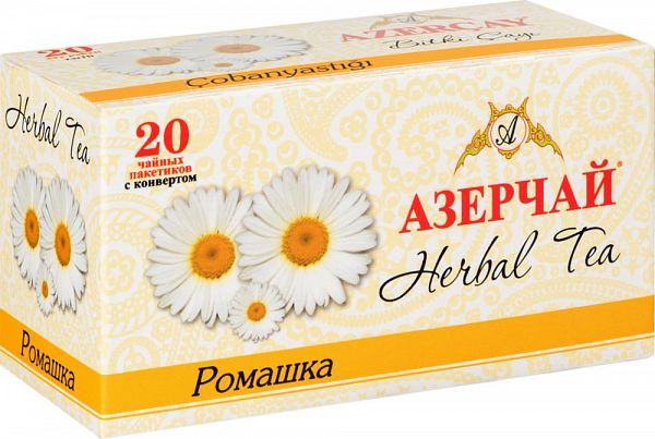 Чай травяной в пакетиках для чашки Азерчай Ромашка, 20*2 г