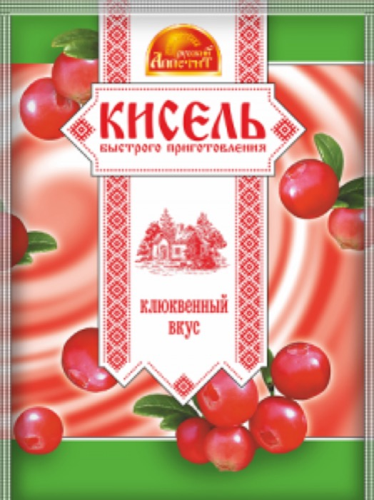 Русский аппетит Кисель "Клюквенный вкус" 90 г (18) ш/бокс (Ф-239)