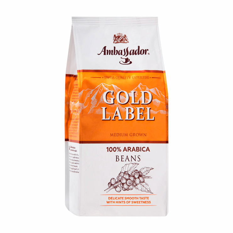 Кофе в зернах Ambassador Gold Label, м/у, 1 кг 4000034