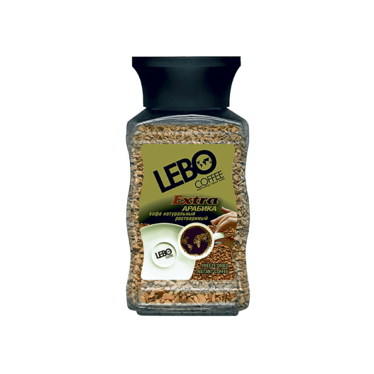 Кофе LEBO Extra растворимый, стеклянная банка, 100 гр 6000999