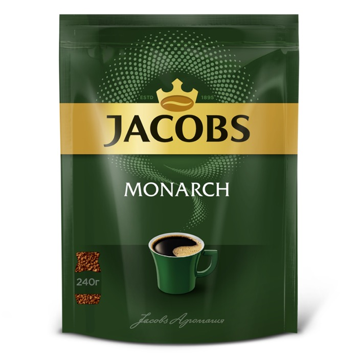 Кофе растворимый Jacobs Monarch, м/у, 240 г