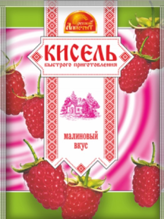 Русский аппетит Кисель "Малиновый вкус" 90 г (18) ш/бокс (Ф-240)