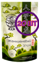 Чай зеленый листовой Черный Дракон женьшеневый, 100 г (комплект 20 шт.) 0720977