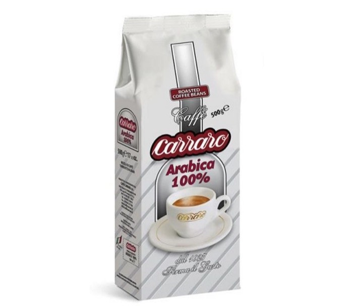 Кофе в зернах Carraro Arabica 100% (Карраро Арабика 100%), 500 г