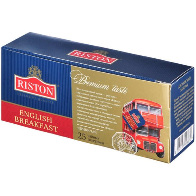 Чай черный в пакетиках для чашки Riston Английский Завтрак, 25*2 г