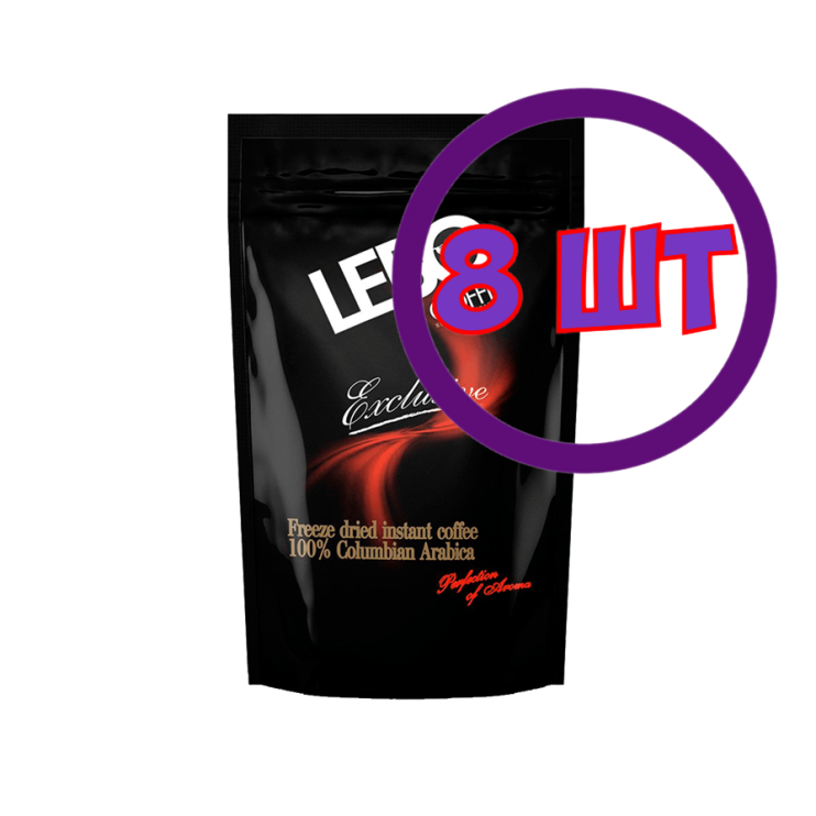 Кофе LEBO Exclusive растворимый, м/у, 100 гр (комплект 8 шт.) 6000906