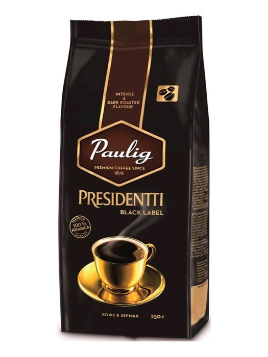Кофе в зернах Paulig Presidentti Original (Паулиг Президенти Ориджинал), 250 г.