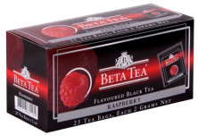 Чай черный в пакетиках для чашки Beta Tea Малина, 25*2 г