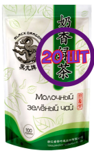 Чай зеленый листовой Черный Дракон молочный, 100 г (комплект 20 шт.) 0720649