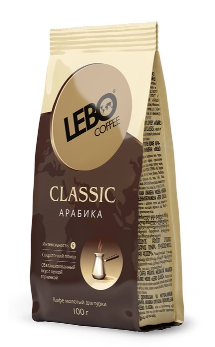 Кофе молотый для турки Lebo Classic, 100 г