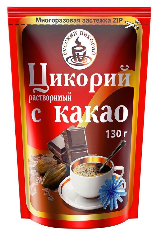 Цикорий Русский цикорий "Какао", растворимый,zip-пакет,130 г 9000282
